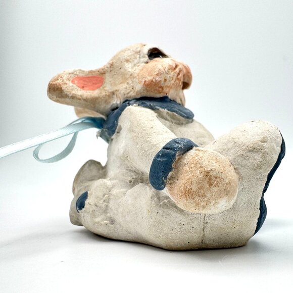 Dreamsicles Easter Rabbit Bunny Cast Art Signed Kristin Handpainted Ceramic Vtg - Picture 7 of 9